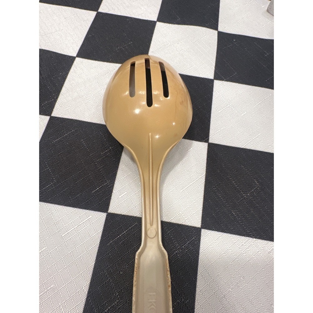 Ekco USA Slotted Spoon Utensil Beige Kitchen Cooking Serving Utensil VTG - Picture 4 of 5